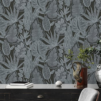 Galerie Wallcoverings Product Code FL61111 - Flourish Wallpaper Collection - Grey/Black Colours -  
