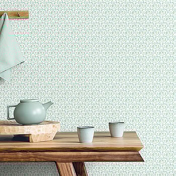 Galerie Wallcoverings Product Code G56680 - Small Prints Wallpaper Collection - Green Cream Blue Colours -  