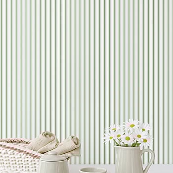 Galerie Wallcoverings Product Code G67928 - Smart Stripes 3 Wallpaper Collection - Green White Colours -  