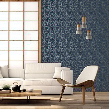Galerie Wallcoverings Product Code G68082 - Special FX 2 Wallpaper Collection - Gold, Navy Colours -  