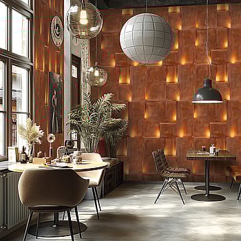 Galerie Wallcoverings Product Code HZ62088M - Horizon Wallpaper Collection - Brown Yellow Orange Colours -  