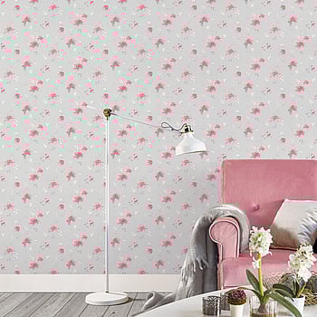Galerie Wallcoverings Product Code PF38107 - Pretty Prints Wallpaper Collection - Pink, Grey, Beige Colours -  