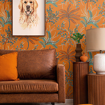 Galerie Wallcoverings Product Code TJ40406 - Mulberry Tree Wallpaper Collection - Orange Colours -  