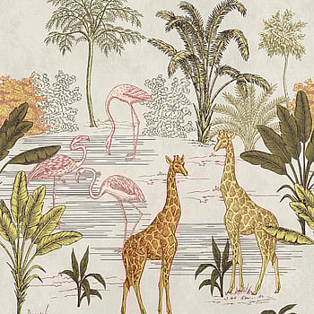 Galerie Wallcoverings Product Code WH45241M - Welcome Home Murals Wallpaper Collection - Beige, Yellow, Pink Colours -  